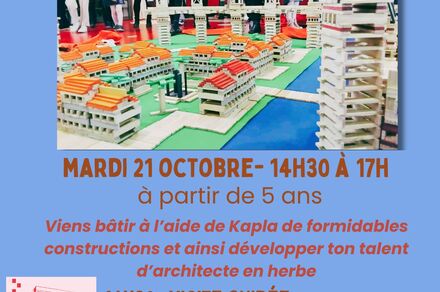 Animation Kapla et mangeoire "Architecte d'un jour"