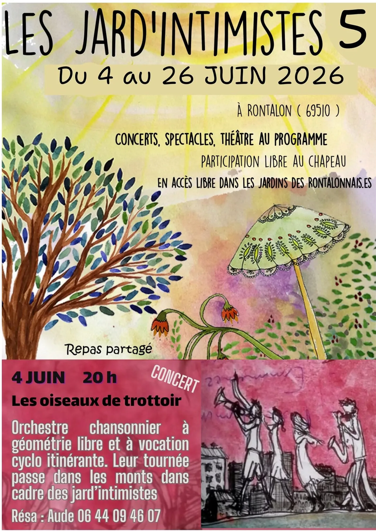 © Les jard'intimistes 5 : Concert Les Oiseaux de Trottoir_Rontalon